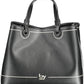 Elegant Black Two-Compartment Handbag