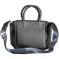Elegant Black Two-Handle Tote with Shoulder Strap