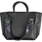 Elegant Black Handbag with Chic Print