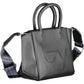 Elegant Black Two-Handle Tote with Shoulder Strap
