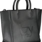Elegant Black Handbag with Chic Print