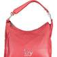 Elegant Red Chain-Handle Convertible Handbag