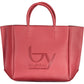 Chic Red Two-Handle Bag with Shoulder Strap