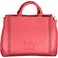 Elegant Red Two-Compartment Handbag with Logo Detail