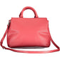 Elegant Red Two-Compartment Handbag with Logo Detail