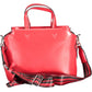 Elegant Red Satchel with Contrasting Details
