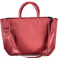 Chic Red Two-Handle Bag with Shoulder Strap