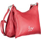 Elegant Red Chain-Handle Convertible Handbag