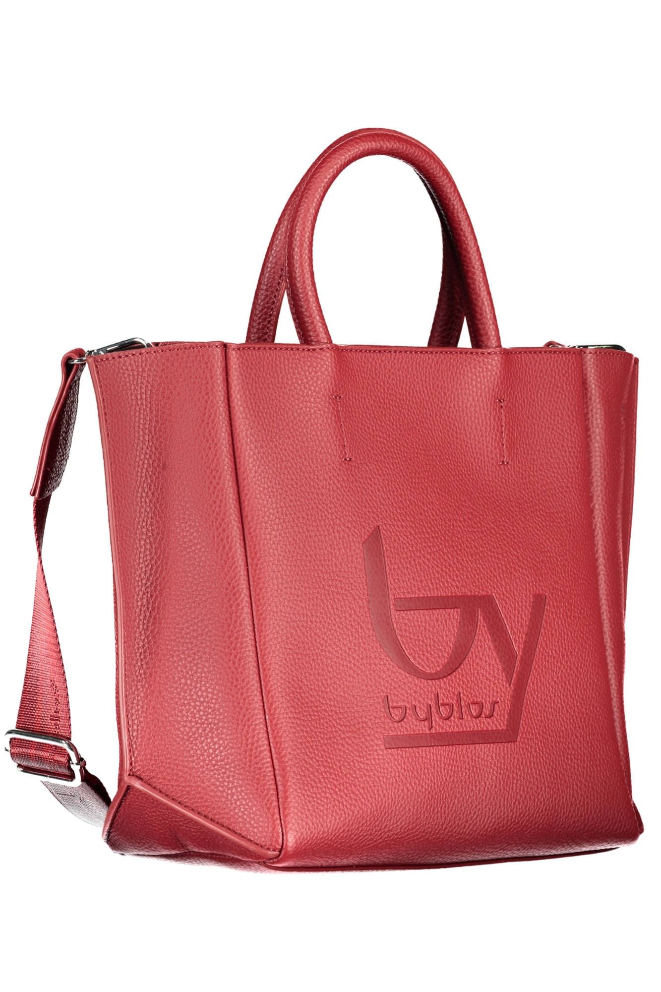 Chic Red Two-Handle Bag with Shoulder Strap