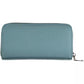 Chic Blue Polyethylene Wallet with Coin Purse