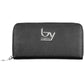 Sleek Black Polyethylene Zip Wallet