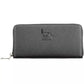 Elegant Black Polyethylene Wallet with Zip Closure