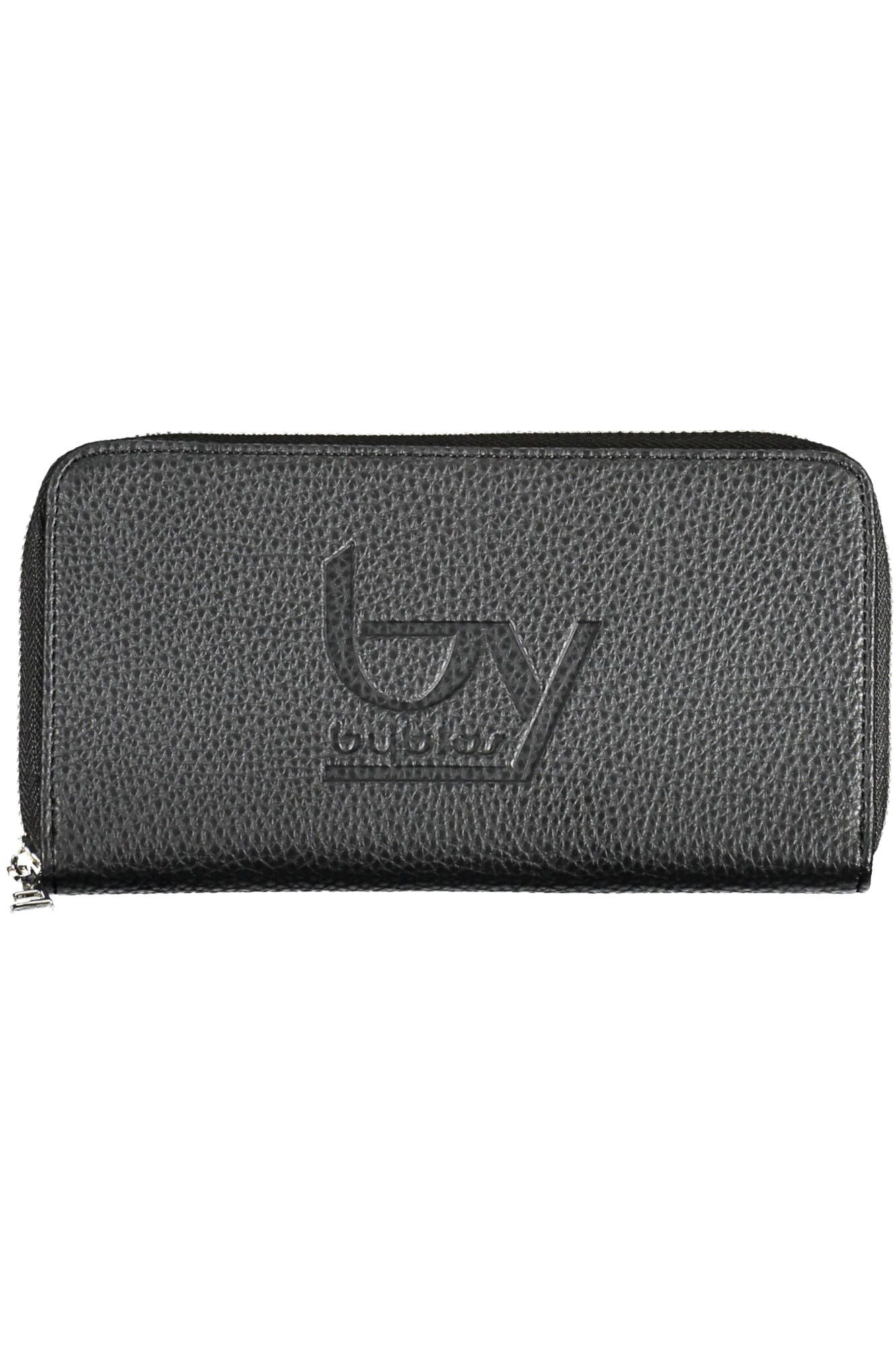 Elegant Tri-Compartment Black Wallet