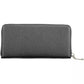 Elegant Black Polyethylene Wallet with Zip Closure