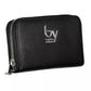 Sleek Black Polyethylene Zip Wallet