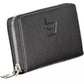 Elegant Black Polyethylene Wallet with Zip Closure