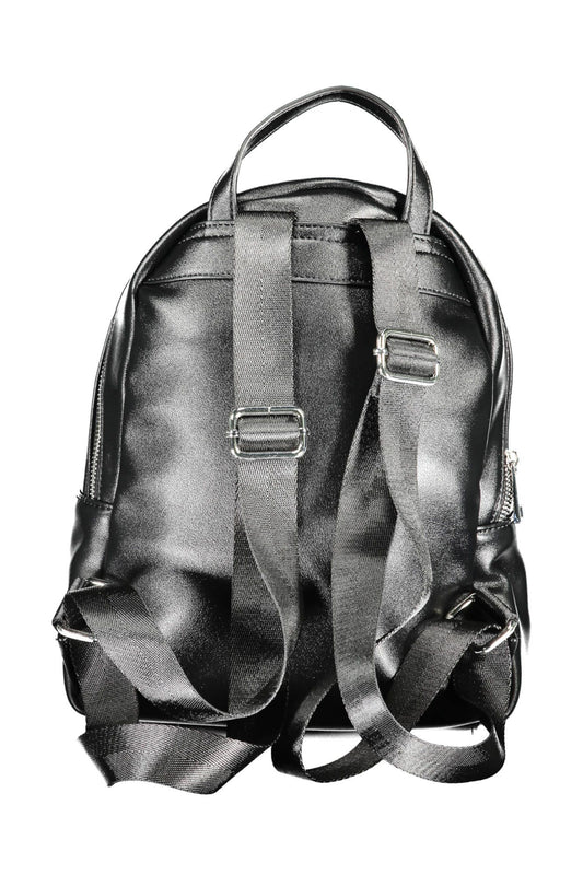 Elegant Designer Black Backpack with Contrasting Details