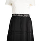 Chic Short Sleeve Dress with Contrasting Skirt