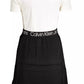 Chic Contrast Skirt Dress with Logo Detail