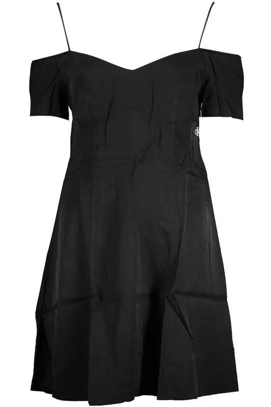 Elegant Short Sleeve Lace-Back Dress
