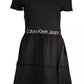 Elegant Short Sleeve Contrast Detail Dress
