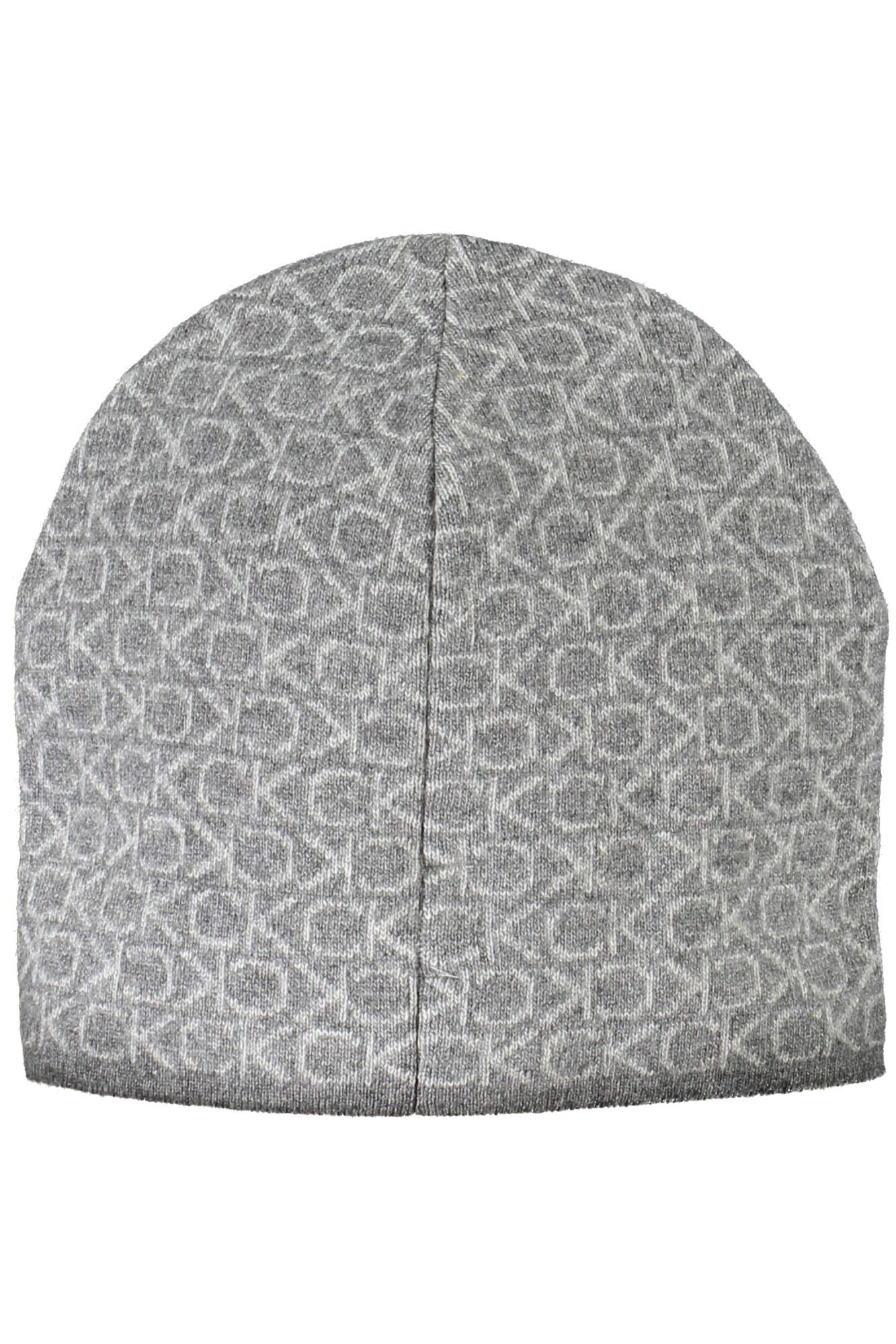 Charcoal Gray Wool Cap with Logo Detail