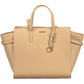 Chic Beige Handbag with Contrasting Details
