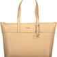 Beige Zip Closure Chic Shoulder Bag