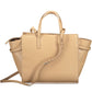 Chic Beige Handbag with Contrasting Details