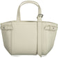 Sleek White Double Handle Satchel Bag
