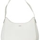 Chic White Shoulder Bag with Contrasting Details