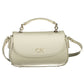 Elegant White Chain Handle Evening Bag