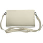 Elegant White Shoulder Bag with Logo Detail