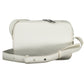 Elegant White Shoulder Bag with Logo Detail