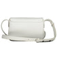 Eco-Chic White Shoulder Bag with Logo Detail