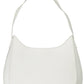 Chic White Shoulder Bag with Contrasting Details