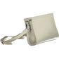 Elegant White Shoulder Bag with Logo Detail