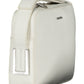 Elegant White Shoulder Bag with Logo Detail