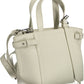 Sleek White Double Handle Satchel Bag