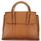 Elegant Brown Handbag with Contrasting Details