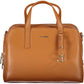 Chic Brown Shoulder Bag with Contrast Details