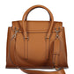 Elegant Brown Handbag with Contrasting Details