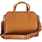 Chic Brown Shoulder Bag with Contrast Details