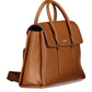 Elegant Brown Handbag with Contrasting Details
