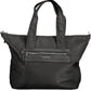 Elegant Black Shoulder Bag with Contrasting Details
