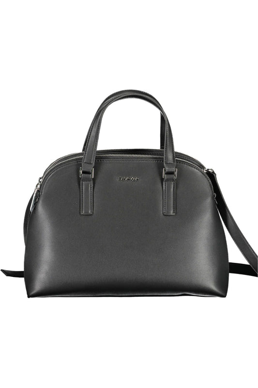 Elegant Black Shoulder Bag with Logo Detail