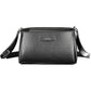 Elegant Black Recycled Polyester Shoulder Bag