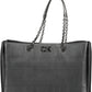 Chic Black Dual-Handle Chain Shoulder Bag