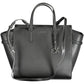 Elegant Black Handle Bag With Contrasting Details