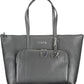 Chic Black Polyurethane Handbag